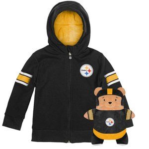 Pittsburgh Steelers 2 in 1 Plushie & Hoodie Sz 4-5